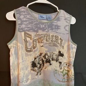 Western themed sleeveless Tee